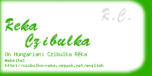 reka czibulka business card