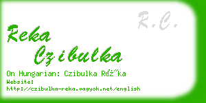 reka czibulka business card